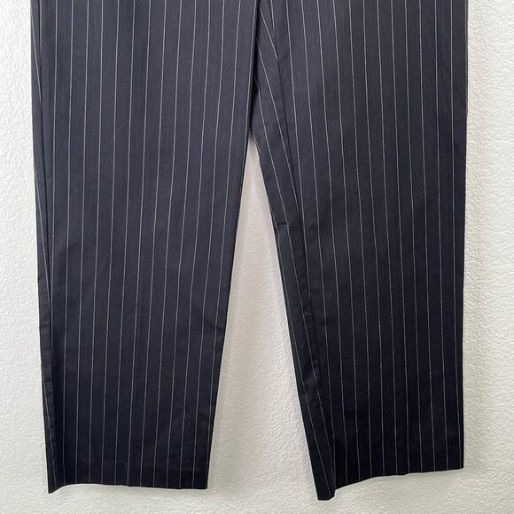 Charter Club High Rise Straight Black White Pinstripe Dress Pants Slacks NWT 6 - Picture 7 of 14